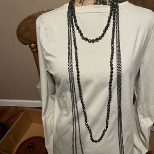 Elegant Black Beaded Necklace